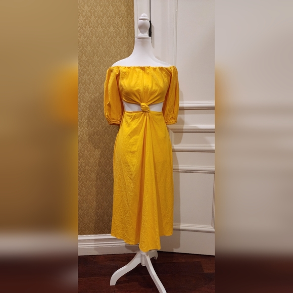 FARM RIO KNOTTED CUTOUT MIDI DRESS 👗 - Picture 5 of 8